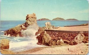 postcard Mazatlán Mexico - The Mirador and the Three Islands  from Claussen Blvd