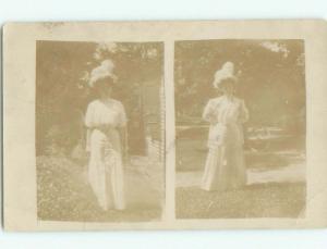 Pre-1920 rppc WOMAN POSING Postmarked Boonville Missouri MO i8248