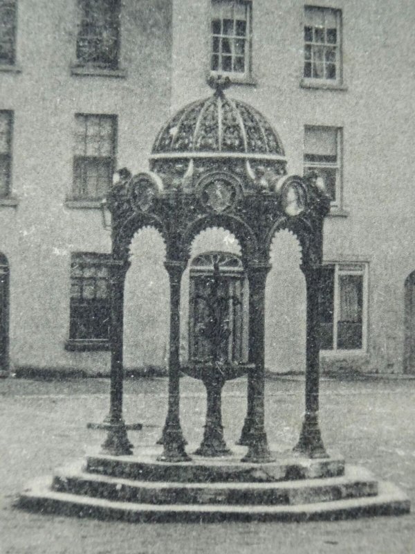 Ireland CLONES The Water Fountain CHRISTMAS GREETING c1905 Postcard by Mc Sherry