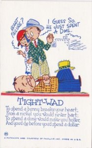 Humour Mutoscope Card The Tight Wad