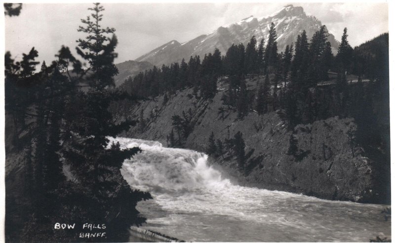 VINTAGE POSTCARD BOW FALLS BANFF ALBERTA CANADA RPPC REAL PHOTO 1904-1918