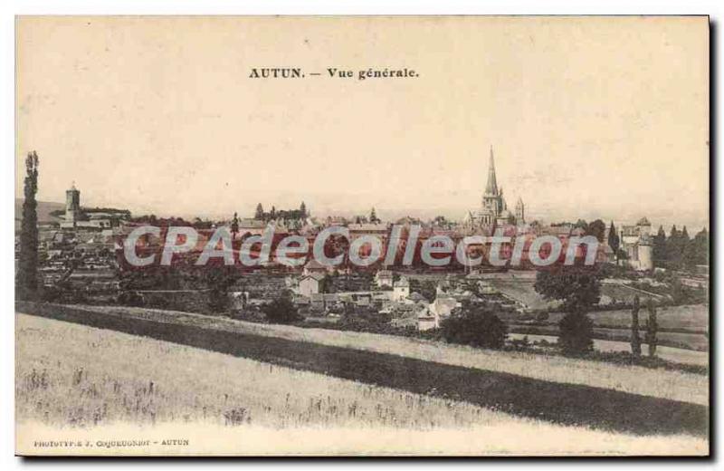 Old Postcard Autun Vue Generale
