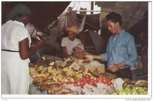 CURACAO, Netherlands West Indies; Stall in Floating Market , 50-60s