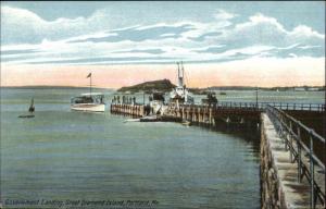 Casco Bay ME Great Diamond Island Gov't Landing c1910 Postcard