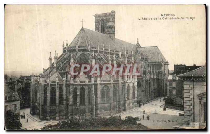Old Postcard Nevers The Apse of the Cathedrale Saint Cyr