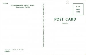 Tohopekaliga Yacht Club Kissimmee Fla. Postcard 2R3-264 