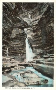 Vintage Postcard Central Cascade Watkins Glen New York C. T. American Art Pub.