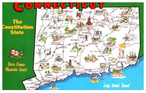 Connecticut   LARGE LETTER and MAP