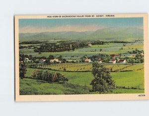 Postcard View Of Shenandoah Valley From Mt. Sidney, Virginia