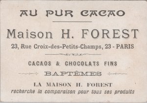 Victorian Trade Card Cacao H. Forest Grec L1