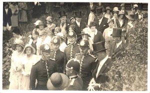 Folkstone UK Holly Trinity Church British  Military Soldiers Wedding RPPC