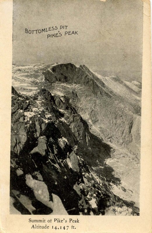 CO - Pike's Peak, Bottomless Pit View from Summit