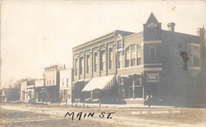 G13/ Allerton Iowa RPPC Postcard c1910 Main Street Stores State Bank