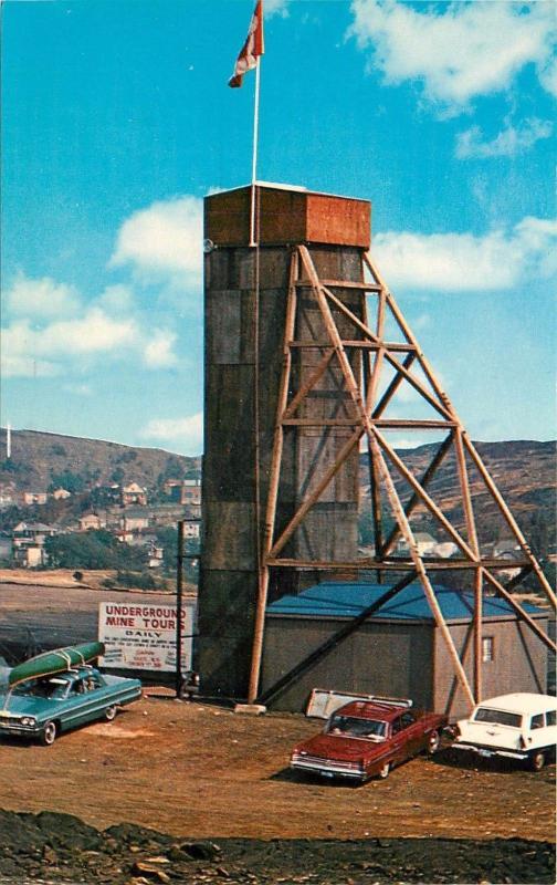 Mine Shaft Big Nickel Monument Sudbury Ontario Canada CA old cars Postcard 