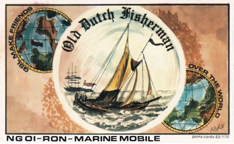 The Old Dutch Fisherman Rotterdam QSL Amateur Marine Mobile Radio Card