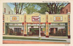 Advertising Linen Postcard, Post Card Shop, Wisconsin Dells