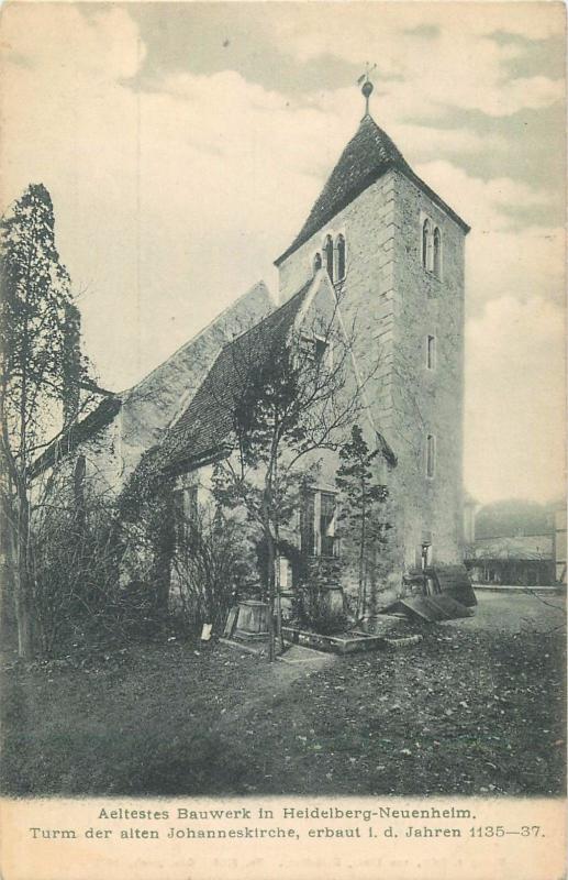 Germany Aeltestes Bauwerk in Heidelberg Neuenheim Turm der alten Johanneskirche