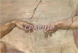 Postcard Modern Citta del Vaticano Sistine Chapel Creation of Man (detail) Mi...