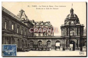 Old Postcard Paris Palais Du Senat Entree Inner Court of the Hall of sessions