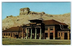 GREEN RIVER, WY~  Union Pacific RAILROAD DEPOT c1960s Sweetwater County Postcard