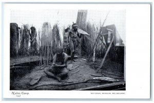 1935 Native Camp Tribal People National Museum Melbourne Australia Postcard