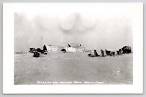 Alaska RPPC Trapping And Hunting Camp Arctic Coast Real Photo Postcard V28