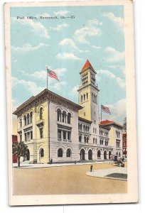 Savannah Georgia GA Postcard 1915-1930 Post Office