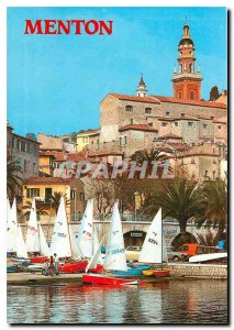 Postcard Moderne Menton French Riviera Sailing School