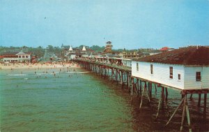 Old Orchard Beach ME Looking Up Old Orchard Street From The Pier Postcard