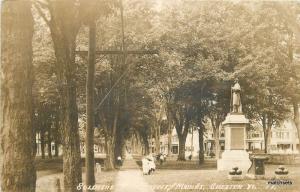 c1910 Soldiers Monument Main Street Chester Vermont RPPC real photo  8359