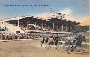 Hagerstown Race Track Hagerstown, Maryland, MD, USA Horse Racing 1956 light p...