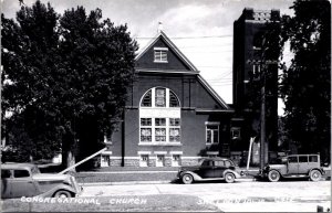 Real Photo Postcard Congregational Church in Sheldon, Iowa