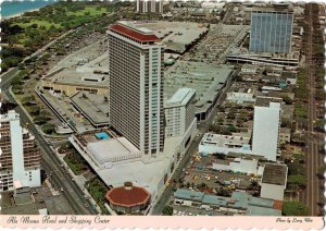 Aerial View of Ala Moana Hotel & Shopping Center, Waikiki Beach, Oahu Hawaii