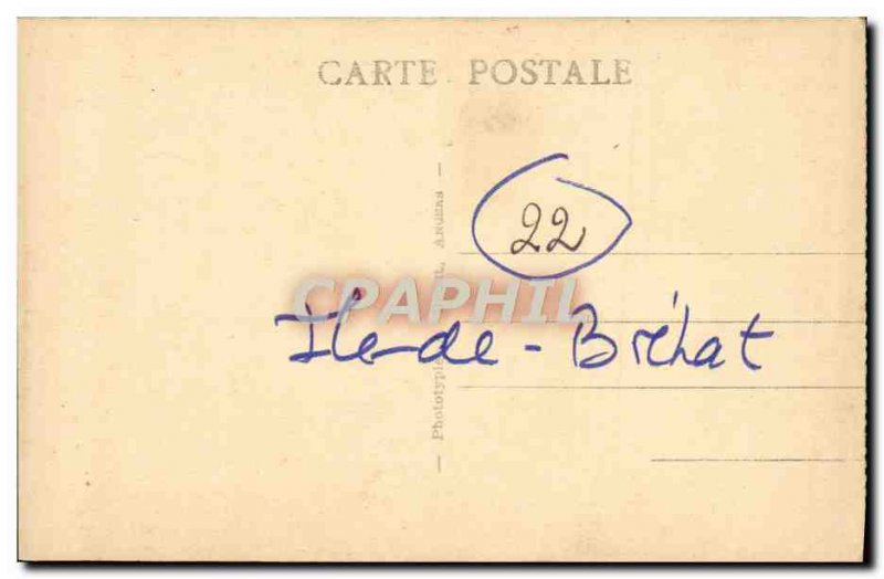 Old Postcard Ile de Brehat The Cross Crech Guen
