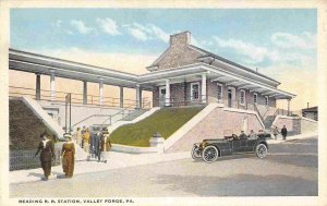 Reading Railroad Station Train Depot Valley Forge Pennsylvania 1920s postcard