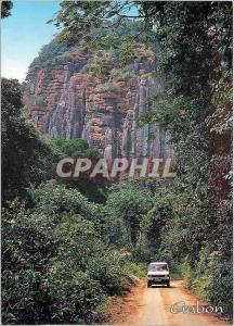  Modern Postcard Gabon in Tropicolor Tracks close to Medouneu