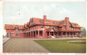 Hutchinson Kansas New Santa Fe Hotel Bisonte Antique Postcard K57541