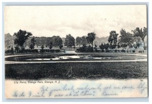 C.1900-07 Lily Pond, Orange Park, Orange, N.J. Postcard P154E