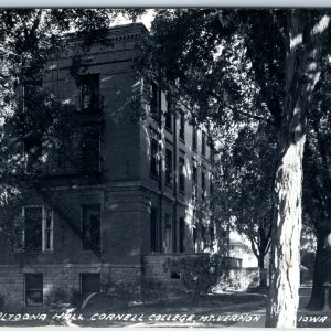 c1950s Mt. Vernon, IA RPPC Simpson College Altoona Hall Building Photo PC A108