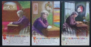 WW1 WHERE IS MY WANDERING BOY TONIGHT Bamforth Song Cards set of 3 No.4968/1/2/3