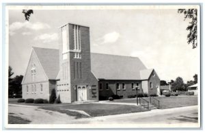 1969 Church Scene Street Grant New Brunswick NB Canada RPPC Photo Postcard