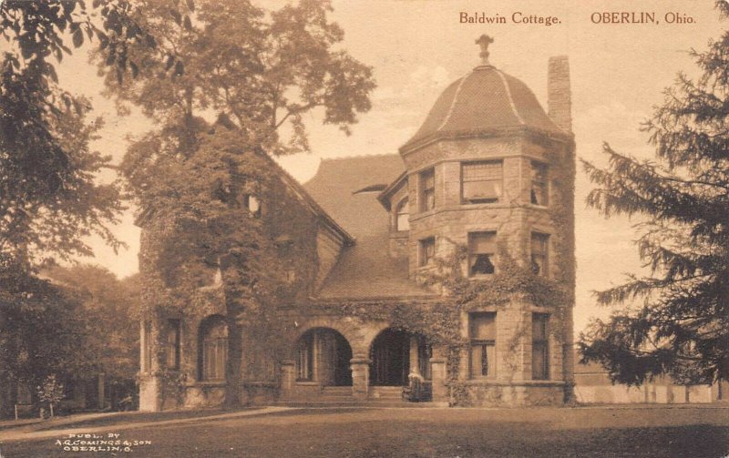 Baldwin College, Oberlin, Ohio, Early Postcard, Used in 1911