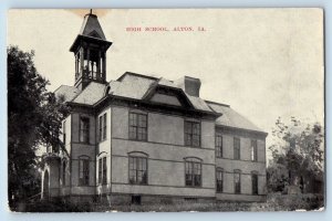 Alton Iowa Postcard High School Exterior Building c1910 Vintage Antique Unposted