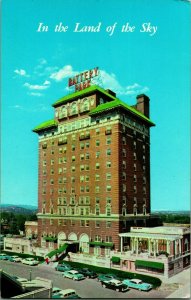 Asheville NC  Battery Park Hotel Street View Cars UNP Vtg Chrome Postcard S22