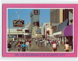 Postcard On The Boardwalk in Atlantic City New Jersey USA