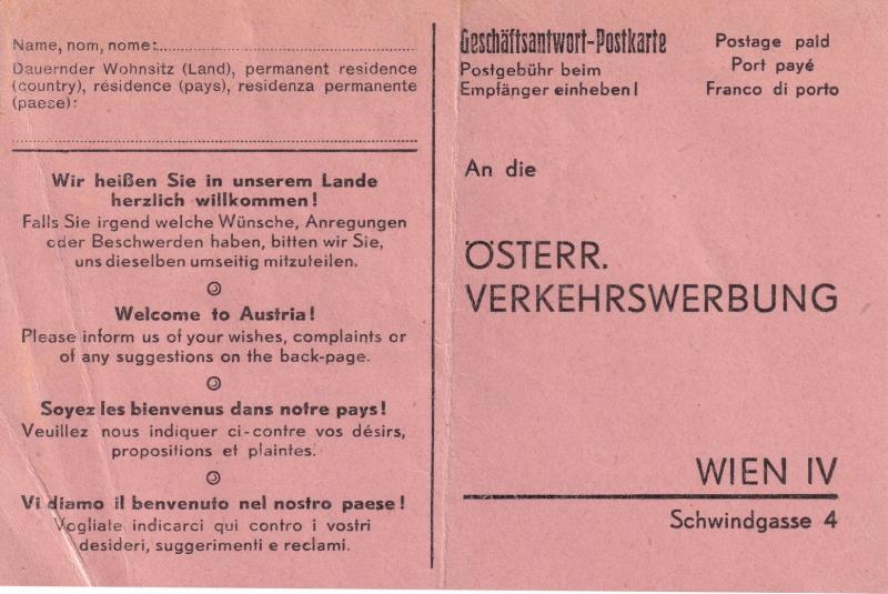 Osterreichische Verkehrswerbung Wien 1940s Old Austria Ephemera