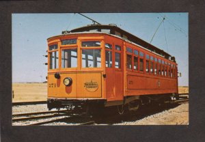 Former St Louis Trolley Car Streetcar at Museum Rio Vista California CA Postcard