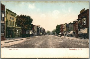 DANSVILLE N.Y. MAIN STREET ANTIQUE POSTCARD