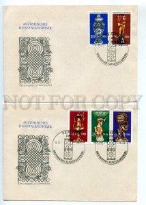 440663 EAST GERMANY GDR 1976 year set of FDC museum vases