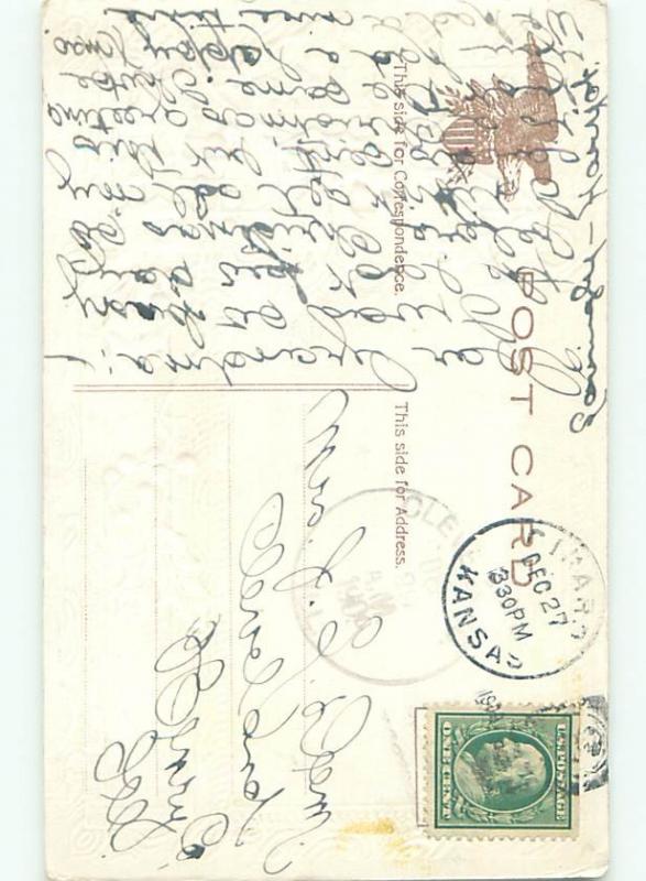 Divided-Back KIDS AT CHRISTMAS SCENE Great Postcard W8389